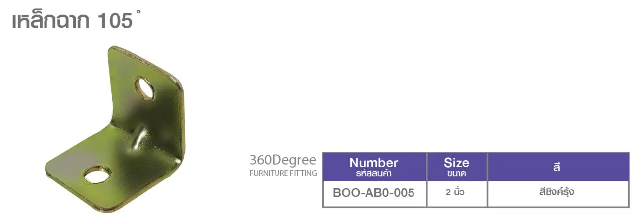 เหล็กฉาก อะไหล่เฟอร์นิเจอร์ 360 องศาฟิตติ้งเฮ้าส์